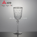 ATO -Glaswaren gravierte geätzte Vintage -Weinglas -Goblets